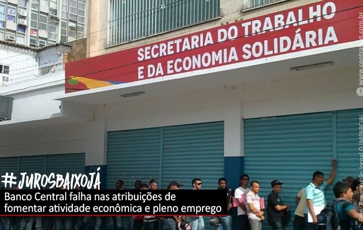 Contraf-CUT cobra do Banco Central metas de pleno emprego