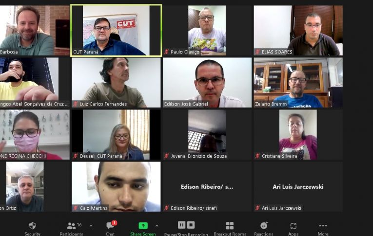 Dirigentes do Sindicato de Umuarama participam de Plenária da CUT-PR