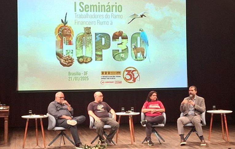 I Seminário do Sistema Financeiro Rumo a COP30 é realizado pela categoria em Brasília