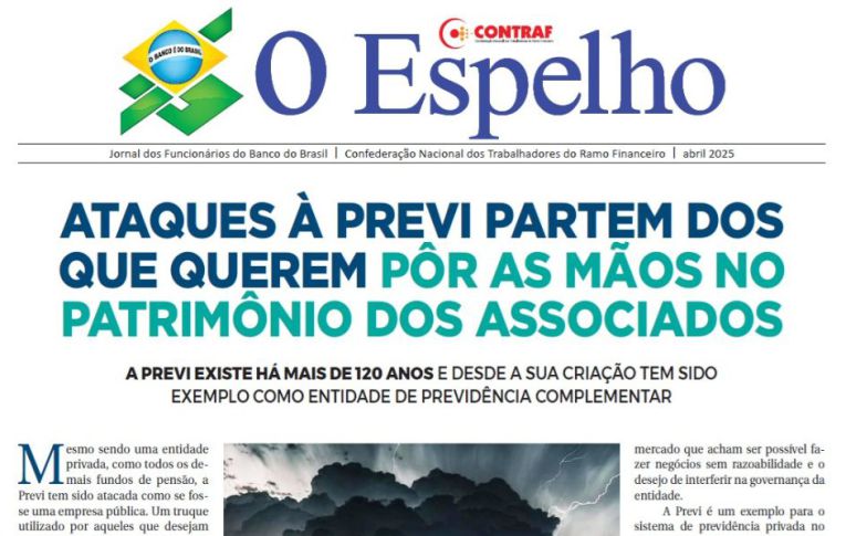 O Espelho, jornal especial em defesa da Previ, está disponível no site da Contraf-CUT