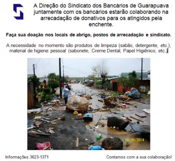 SEEB de Guarapuava troca fechamento de agências do Itaú por ação solidária.