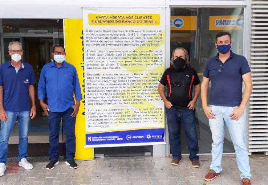 Dia Nacional de Luta dos Funcionários do Banco do Brasil em 15/01