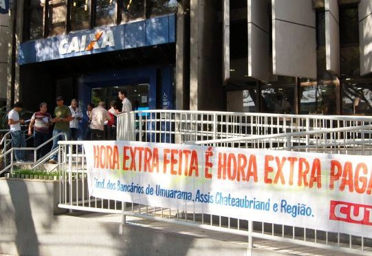 Manifestação na Caixa