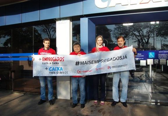 + Bancários pra Caixa; Mais Caixa para o Brasil