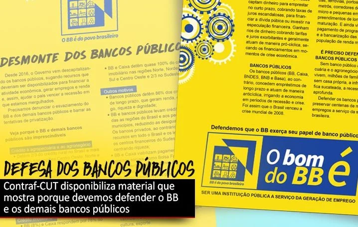 Contraf-CUT disponibiliza boletim em defesa do BB e dos bancos públicos