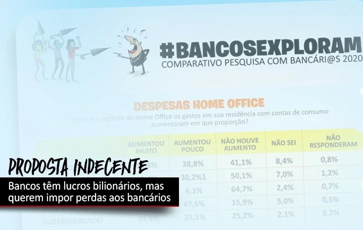 Dados comprovam a indecência da proposta dos bancos