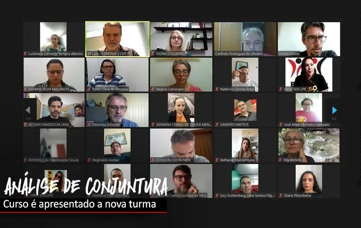 Nova turma segue o curso de análise de conjuntura