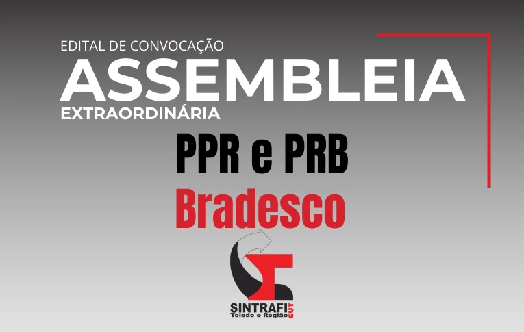 Sindicato de Toledo publica Edital de Assembleia Extraordinária Específica dos bancários do Bradesco