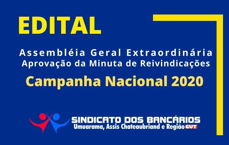 Sindicato de Umuarama publica Edital de Assembleia Geral Extraordinária